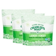 Charlie's Soap Laundry Powder (50 Loads) Hypoallergenic Deep Cleaning Washing Powder Detergent - Eco-Friendly, Safe, and Effective (Pack of 3)