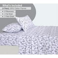 thumbnail image 7 of Flannel Sheets King Size - 100% Cotton Brushed King Size Sheets Set - Deep Pockets 16 Inches Bed Sheets - All Seasons Breathable & Extra Soft - Warm & Cozy, 4 Piece, Dry Winter, 7 of 7