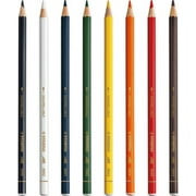 STABILO All Watercolour Effect Pencil - Pack of 8 - Black, White, Blue, Green, Yellow, Orange, Red, Brown