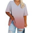 thumbnail image 1 of Camisetas de Cuello en V Mujeres de Manga Corta Sobredimensionada Impresa Camiseta Interior de Verano, Top Deportivo para el Uso Casual, 1 of 4