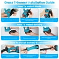 thumbnail image 6 of imerelez 3-in-1 Multifunctional Mini Hedge Trimmer & Grass Shear - Cordless Electric Handheld Trimmer with 90° Rotatable Head and Telescopic Extension Pole, 6 of 8