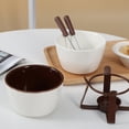thumbnail image 3 of Toystoory Chocolate con tenedores – Vasos para fundir chocolate, resistentes a roturas, fáciles de limpiar – Ideales para reuniones, fiestas Teteras B-Circular Blanco, 3 of 6
