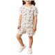 thumbnail image 2 of Conjuntos de blusas y camisas de manga corta y cuello redondo para niños y niñas, moda informal, manga corta, cuello redondo, pantalones cortos estampados con botones, vestido de poliéster para niños, 2 of 8