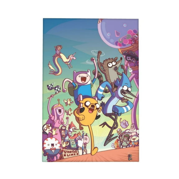 Adventure Time Canvas Decorative Painting Wall Art Living Room Posters Bedroom Home Decorations 12"X18"