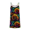 thumbnail image 6 of 9-10 Years Girl's Print Cami Casual Dress Sleeveless Hawaiian Summer A Line High Waist Mini Sundress, 6 of 7
