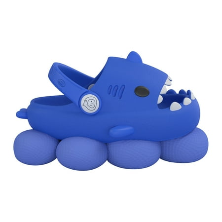 

LSFYSZD Kids Summer Beach Slippers Cartoon Shark Shaped Soft Sandals with Thick Nonslip Soles for Girls Boys 4 Colors