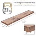 thumbnail image 2 of Sorbus Extra Long Floating Rectangle Shelves – 35" L x 9" D x 1.5" H Faux Wood Wall Shelves, 2 of 7