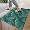 thumbnail image 4 of Teal Gold Marble Pattern Door Rugs,Washable Non Slip Door Mats Indoor,Decorative Door Mats,Entry Mat Indoor for Entrance,Bedroom,Kitchen,Bathroom,17"x30", 4 of 6