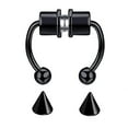 thumbnail image 3 of Fake Nose Ring Hoop Magnetic Horseshoe Rings 316L Stainless Steel, 3 of 9