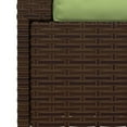 thumbnail image 6 of vidaXL Patio Loveseat with Cushions Brown Poly Rattan, 6 of 10