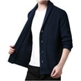 thumbnail image 3 of Chemises à Manches Longues pour Hommes Cardigan à Manches Longues à Boutons-Pression avec Poches, 3 of 4