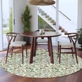 thumbnail image 3 of Round Rugs 6Ft, Christmas Round Area Rug Washable Indoor Throw Carpet, Xmas Botanical Berry Red Green Watercolor Soft Non Slip Circle Rug for Office Cabinet Home Decor Aesthetic, 3 of 8
