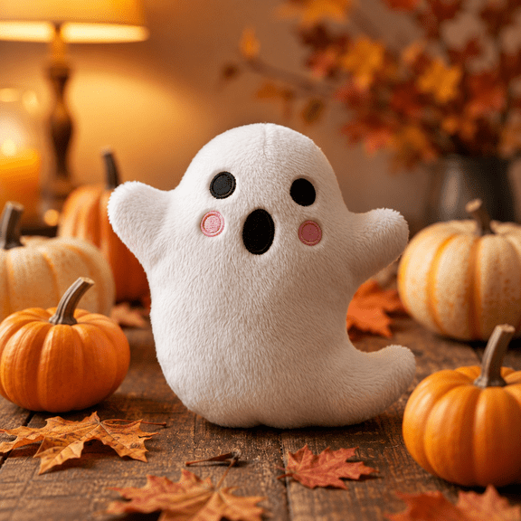 Cmunyle Halloween Small Surprised Ghost Figurine Cute Spooky Ornament Shocked Ghost Decor for Shelf Desk Table Mantel and Home Display