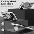 thumbnail image 3 of KOMI for iPhone 16 MagSafe Case with Adjustable Metal Camera Lens Cover Stand with 1 Screen Protector,[Military-Grade Protection] Rugged Heavy Duty Magnetic Case for iPhone 16 6.1" Grey, 3 of 5