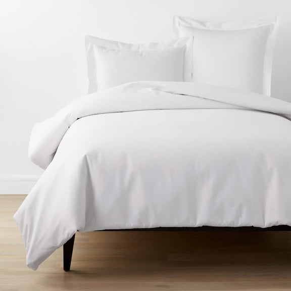 Company Essentials White Full/Queen Organic Cotton Percale Duvet Cover