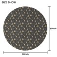 thumbnail image 6 of Dark Christmas Golden Reindeer Pattern Round Tablecloth 60"x60",Wrinkle Wipeable Table Cloth for Kitchen Dining Room Picnic Patio Party, 6 of 6