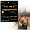 thumbnail image 2 of Double-Sided First Day of School Sign Board, First Day Of School Sign,12 × 10 Inches Back to School Sign, Painting First and Last Day of Preschool Board, Washable Chalkboard for Kindergarten Pre-K, 2 of 9