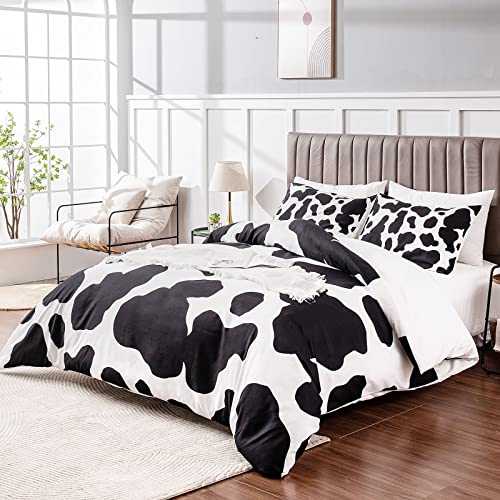 Cow Print Twin Duvet Cover Set 3 Pieces 