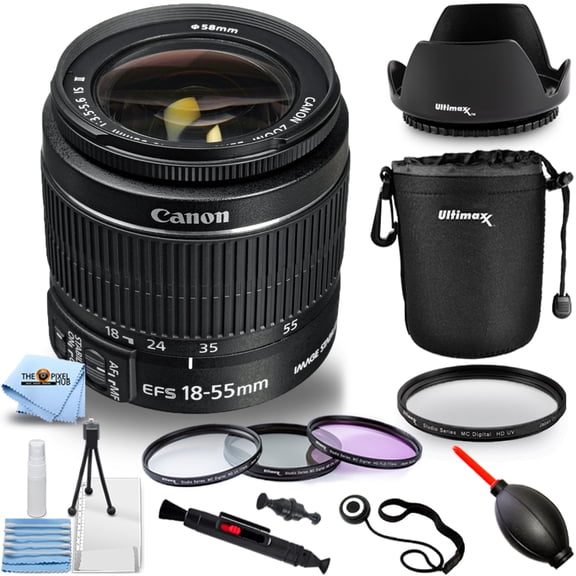Canon EF-S 18-55mm f/3.5-5.6 IS II Autofocus Lens PRO BUNDLE