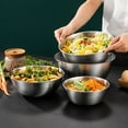 thumbnail image 6 of Piwvid Mixing Bowls - Set of 3 Stainless Steel Mixing Bowls with 304 Stainless Steel - Heavy Duty, Nesting Bowls Space Saving Storage, Great for Cooking, Baking, Salad, Silver, 6 of 9