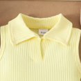 thumbnail image 6 of GYRATEDREAM Toddler Baby Girl Skirt Outfit Sleeveless Ribbed Tank Vest Tennis Pleated Skirt with Belt Set Summer Clothes 6 Months-4 Years, 6 of 9