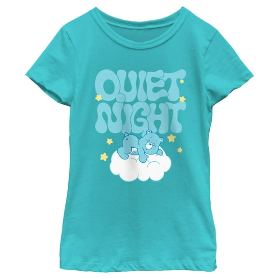 Girl's Care Bears Bedtime Bear Quiet Night Graphic T-Shirt