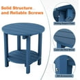 thumbnail image 4 of YEFU Adirondack Side Table, 18" Double Outdoor Side Table Set of 2, Poly Lumber end Table, Weather Resistant for Indoor, Patio, Pool, Porch, Backyard-Navy Blue, 4 of 6