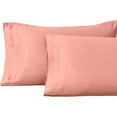 thumbnail image 2 of Superior 1000 Thread Count Egyptian Cotton Pillowcases Soft Breathable Set of 2, Dusted Rose, Standard, 2 of 5