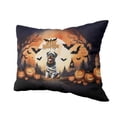 thumbnail image 2 of Mummy Rottweiler Happy Halloween with Pumpkins Bats Spooky Fun Pillow Cushion Double Sided Rottie Dog Lover Gifts Idea Throw Pillow - 00019, 2 of 4