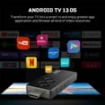 thumbnail image 2 of MesaSe Android13 Télévision Intelligente Stick Netflix IATV 4K HDR10 Google Assistant Double 2 4G 5G WiFi Youtube Lecteur Multimédia Multilingue en Diffusion en Continu, 2 of 13