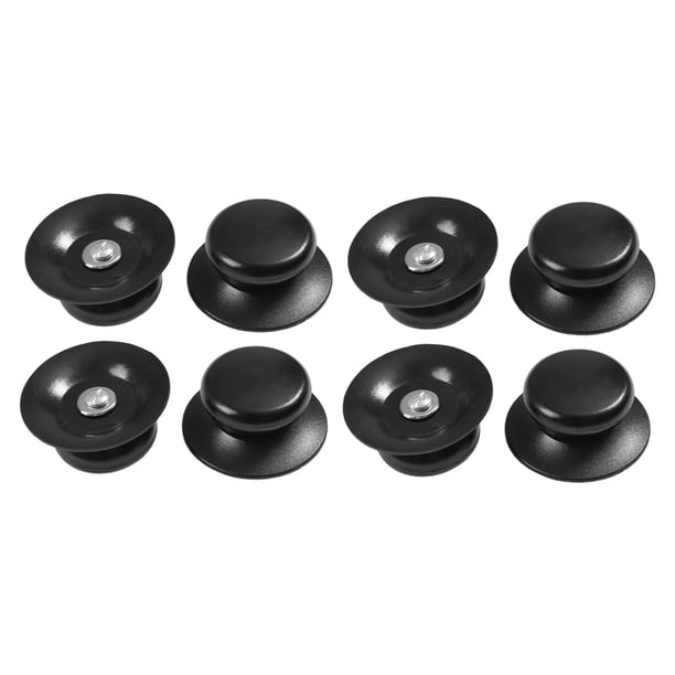 Casa Utensilios Cocina Tapa de Olla de Plástico Negro con Asa de Mano 8 piezas