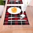 thumbnail image 5 of XMXY Woven Placemats Set of 4 PCS, Vintage Red Striped Check Table Mats Washable Heat Resistant Placemats, 5 of 6