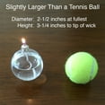 thumbnail image 6 of Firefly 2.75 oz Unscented Oil Candle Lamp, Clear Round Glass, Refillable, 2.6mm Wick, 6 of 7