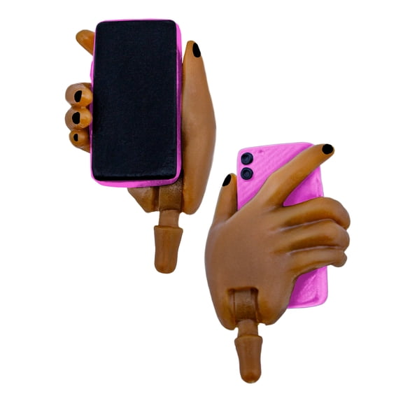 Cell Phone Accessory Hand for Figures Toy Company Ultimate 6 Inch Female Figures [Black Skin Pink Phone]