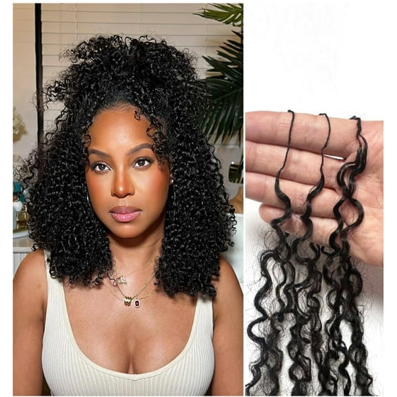Invisible Crochet Braids Hair, Multi-Textured Kinky Curly Hair Extensions 20 Inch (2 Pack)