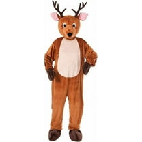 Plush Reindeer  Mascot Costume, Brown, One Size