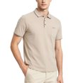thumbnail image 3 of Liweisiy Short Sleeve Shirts For Mens Lapel Collar Embroidery Breathable Lightweight Tees Daily Golf Sports Shirts Khaki 3XL, 3 of 7