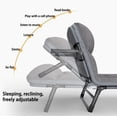 thumbnail image 3 of Folding Bed for Adults with Mattress, Portable Camping Cot with 6 Adjustable Backrests, Heavy Duty Foldable Guest Bed, Gray, 3 of 8