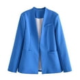 thumbnail image 2 of Ahabrexf Sleeves for Women, Fashion Casual Solid Color Long Sleeve Blazer Jacket, 2 of 3