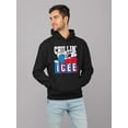 thumbnail image 2 of Relaxed Chill Mode - ICEE Bear Fun Graphic Men's Hoodie, 2 of 4