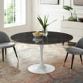 thumbnail image 6 of Lippa 54" Artificial Marble Dining Table-EEI-5183-WHI-BLK, 6 of 6
