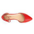 thumbnail image 2 of Dream Pairs Women's Casual D'Orsay Pointed Plain Ballet Comfort Soft Slip On Flats Shoes RED/PU FLAPOINTED-NEW size 6, 2 of 4