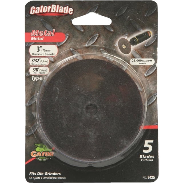 Cut Off Blade Ali Industries 9425 Gator de 3 pulgadas, metal, paquete de 5