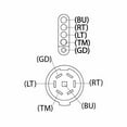 thumbnail image 3 of Optronics A57WBP 7-Way Round Blade to 5-Way Flat Pin Connector Adapter, 16" Cable, 3 of 4