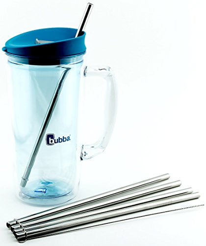 4 Pack Cocostraw for Bubba Envy 32 & 48 oz Big Tumbler PerfectFIT 18/8 Stainless Steel Drinking Straws + Cleaning Brush