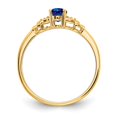 thumbnail image 2 of Real 14kt Yellow Gold Sapphire and Diamond Ring Size: 7; for Adults and Teens; for Women and Men, 2 of 5
