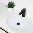 thumbnail image 1 of Stylish Undermount 19.5"W x 16"D White Porcelain Oval Bathroom Sink with 2 Overflow Rings P-206, 1 of 12