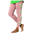 thumbnail image 3 of DDAPJ pyju 2024 St. Patrick's Day Womens Irish Green Shamrock Leggings Funny Gnome Printed Holiday Tights High Waist Stretch Yoga Pants Buttery Soft Gym Base Layer Bottoms on Clearance Pink XXL, 3 of 4