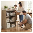 3 Tier Bookcase,Open Book Shelf with Adjustable Shelves, Black ...