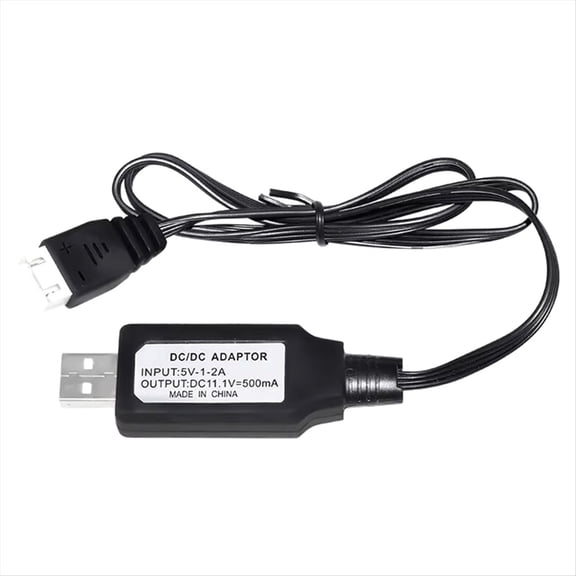 Rollbacks & More 11.1V Lithium Battery Charger Current 500MA with Overcharge Protection Indicator USB Charging Cable